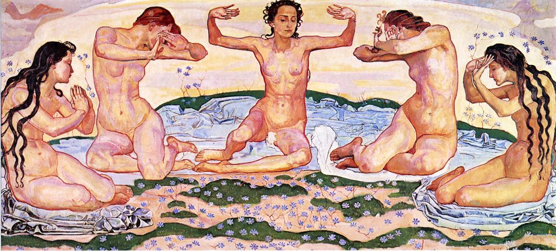 Day I by Ferdinand Hodler,A3(16x12")Poster