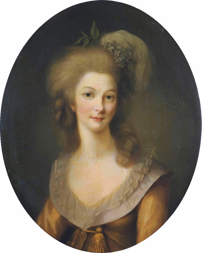 Portrait of Princess of Lamballe, vintage artwork by Marie-Victoire Lemoine, 12x8" (A4) Poster