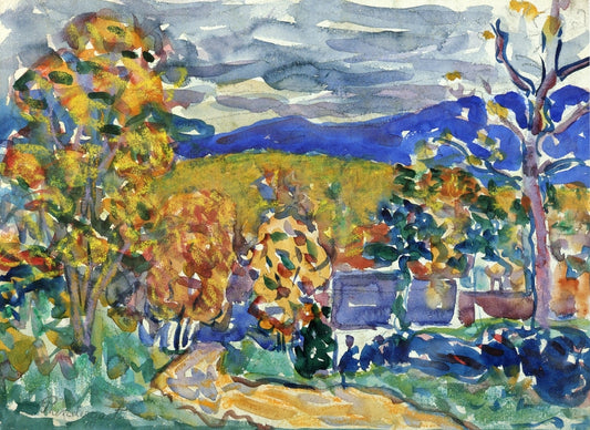 Autumn in New England, vintage artwork by Maurice Prendergast, 12x8" (A4) Poster