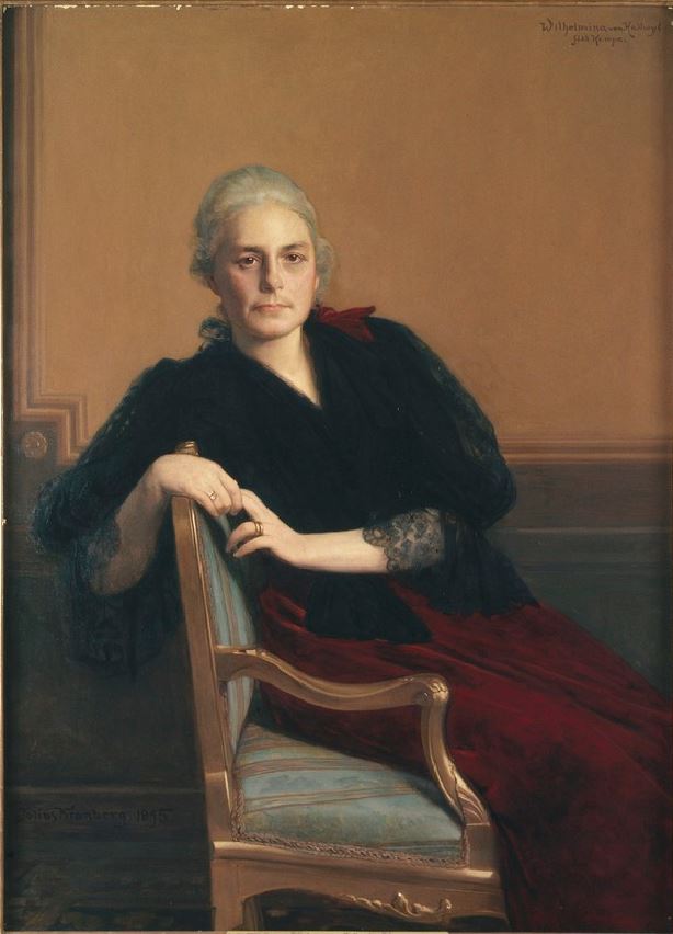 Wilhelmina von Hallwyll, vintage artwork by Julius Johann Ferdinand Kronberg, 12x8" (A4) Poster