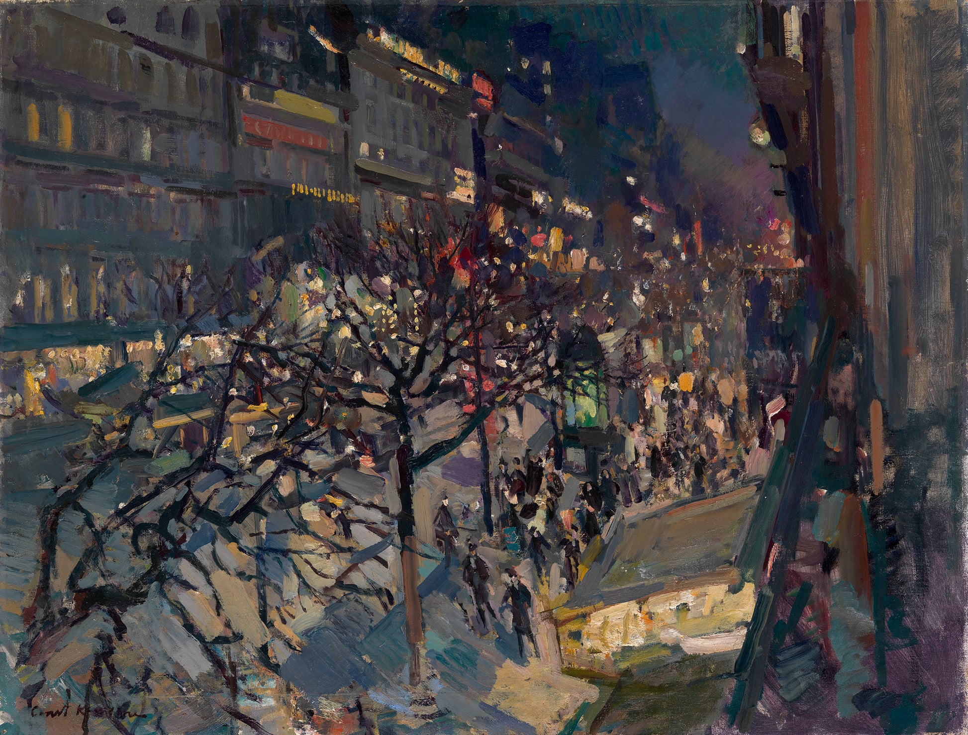 ulevard Montmartre by Night by Constantin Alexeevich Korovin,A3(16x12")Poster