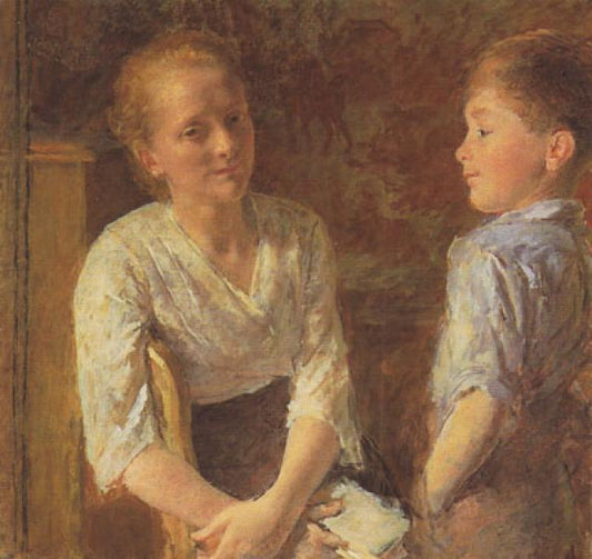 Marie and Jean, vintage artwork by Francois Guiguet, 12x8" (A4) Poster