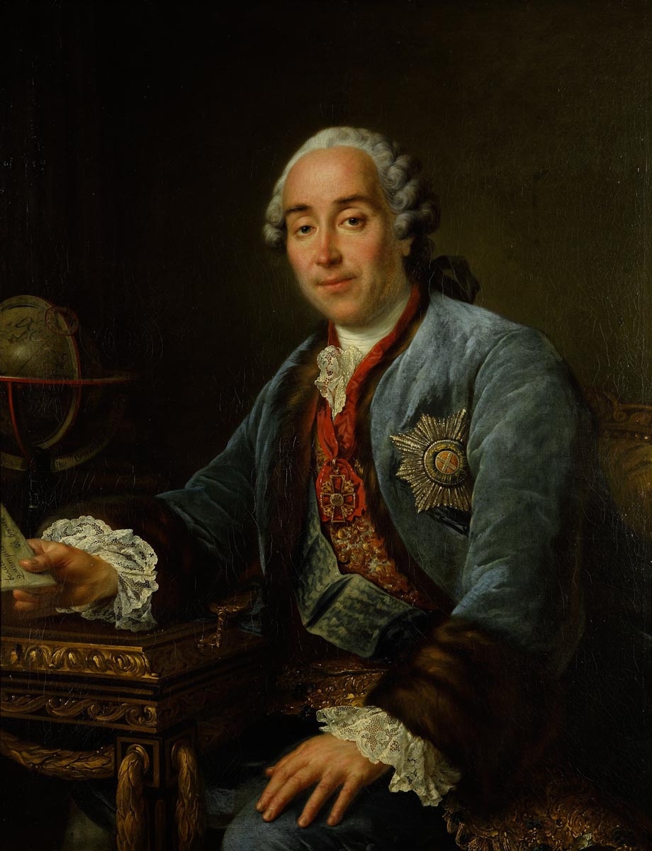Portrait of Dmitry Golitsyn, vintage artwork by François-Hubert Drouais, 12x8" (A4) Poster