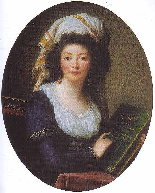 Adelaide de La Briche, vintage artwork by Élisabeth Vigee-Lebrun, 12x8" (A4) Poster