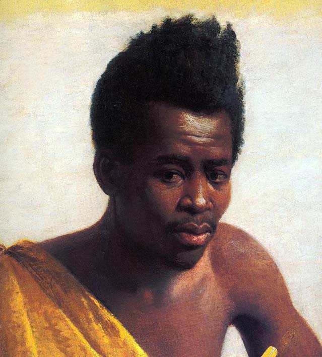 Christos the niger, vintage artwork by Nikiphoros Lytras, 12x8" (A4) Poster