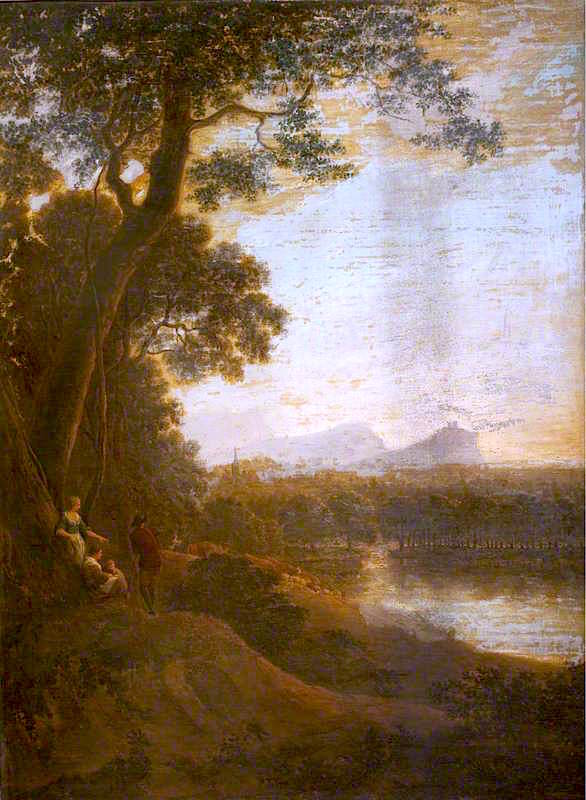 Landscape – View of Stirling Castle, vintage artwork by Anthony Devis, 12x8" (A4) Poster