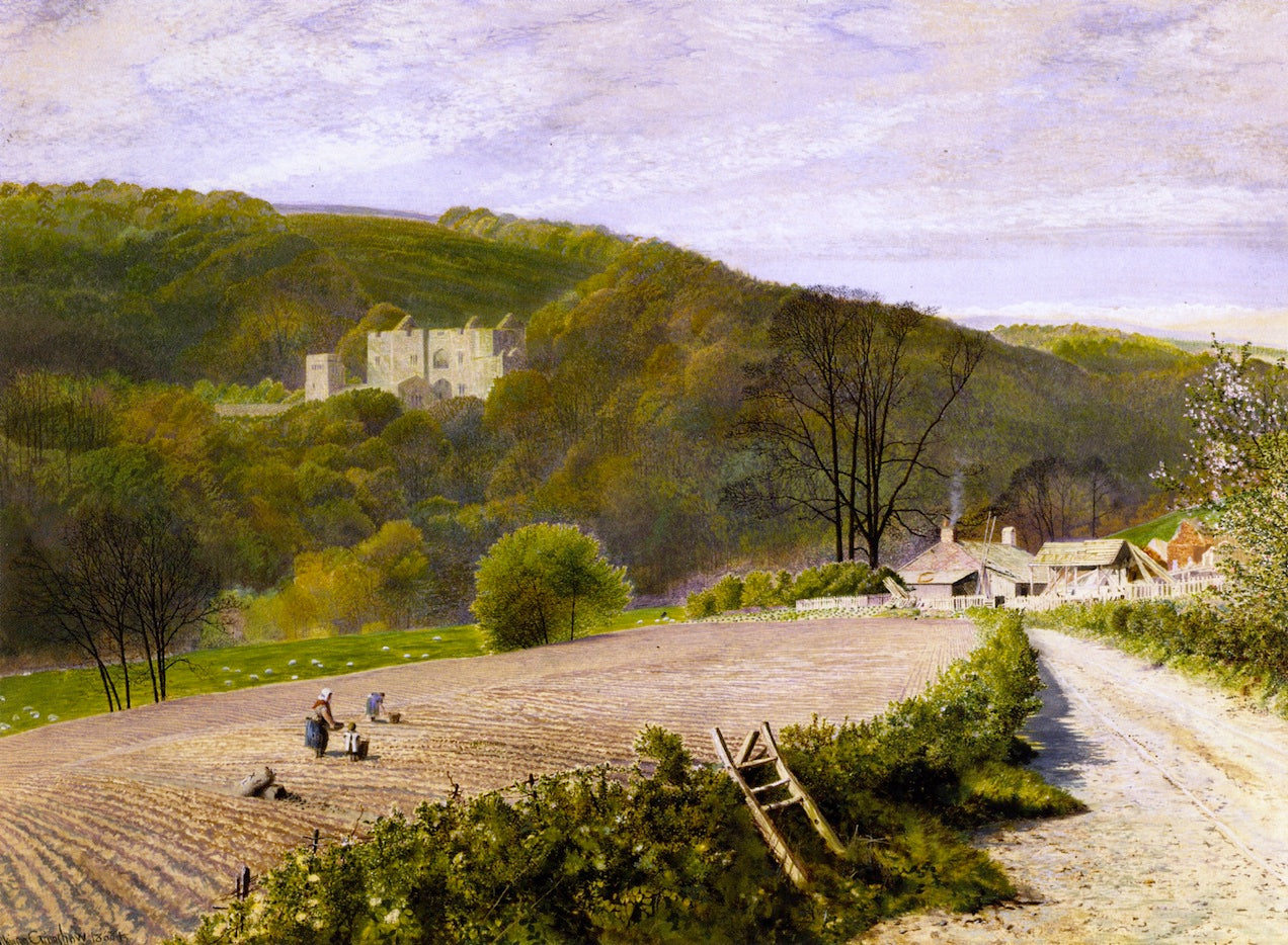 Barden Tower, Yorkshire, vintage artwork by John Atkinson Grimshaw, 12x8" (A4) Poster