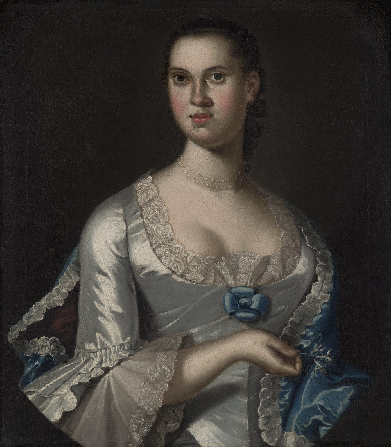 Mrs. Elizabeth Smith (nee Elizabeth Chew), vintage artwork by John Hesselius, 12x8" (A4) Poster