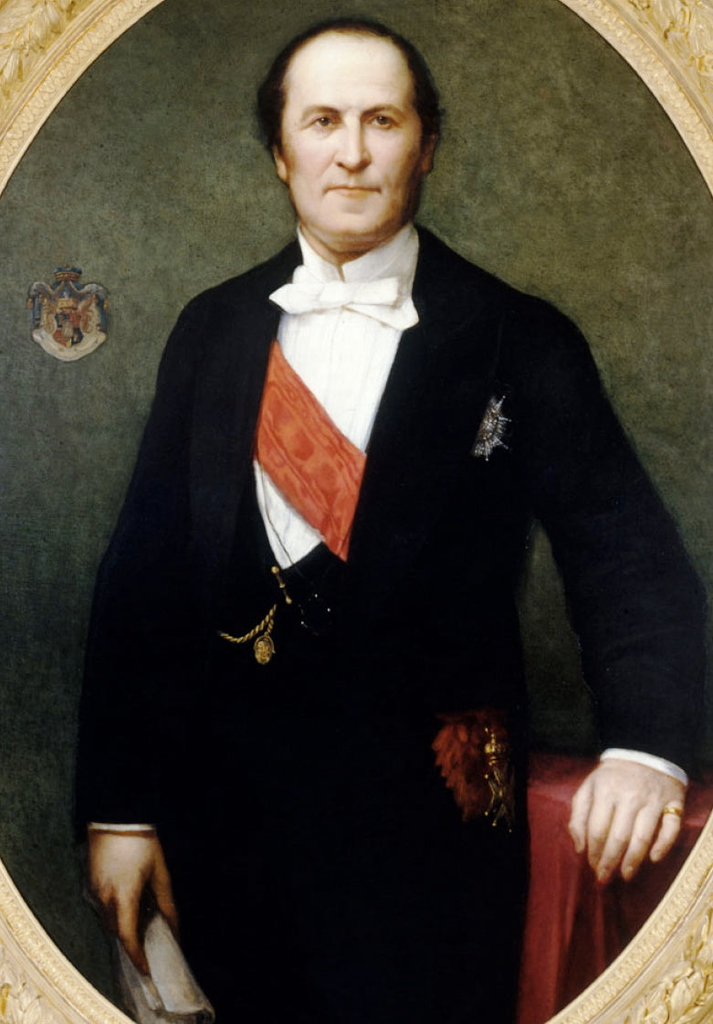 Baron Georges-Eugène Haussmann, vintage artwork by Henri Lehmann, A3 (16x12") Poster Print