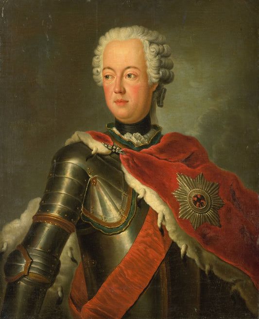 August Wilhelm, Prince of Prussia, vintage artwork by After Antoine Pesne, 12x8" (A4) Poster