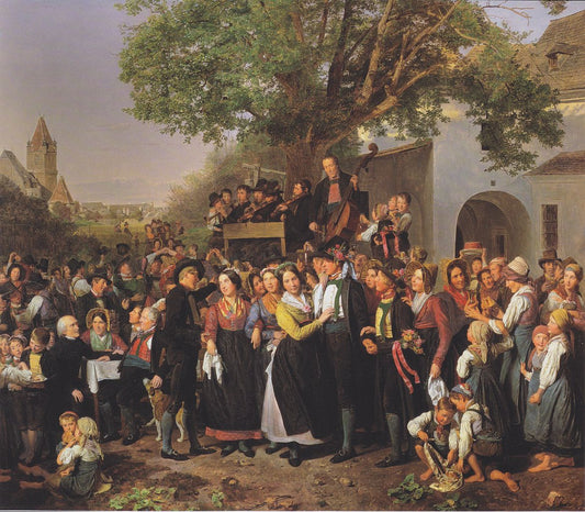 Lower-Austrian Peasant Wedding, vintage artwork by Ferdinand Georg Waldmüller, A3 (16x12") Poster Print