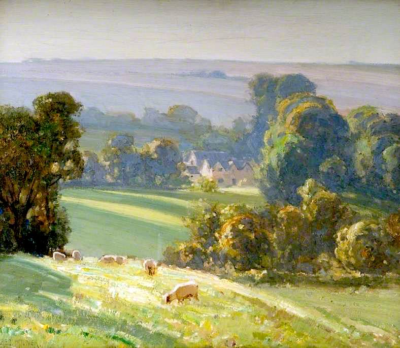 In the Heart of the Cotswolds, vintage artwork by Frederick Milner, 12x8" (A4) Poster