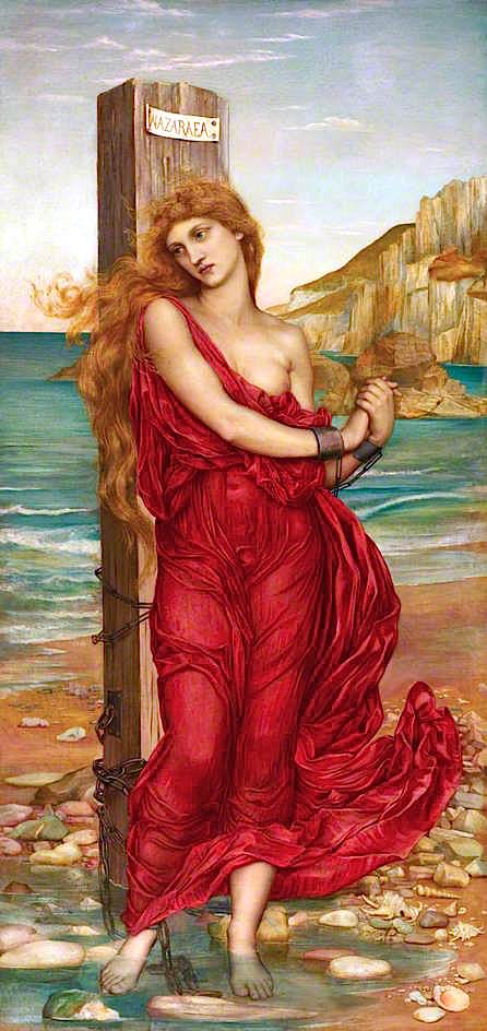 The Martyr (Nazuraea), vintage artwork by Evelyn de Morgan, 12x8" (A4) Poster