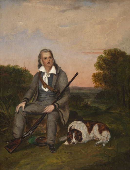 John James Audubon, vintage artwork by Unknown - American School 19th Century, A3 (16x12") Poster Print