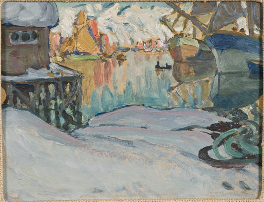 Svolvaer Harbour. Study from Lofoten, vintage artwork by Anna Boberg, 12x8" (A4) Poster