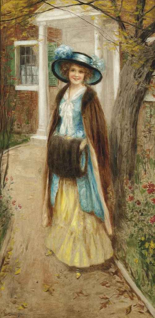 Ready for a walk, vintage artwork by John Leon Moran, 12x8" (A4) Poster
