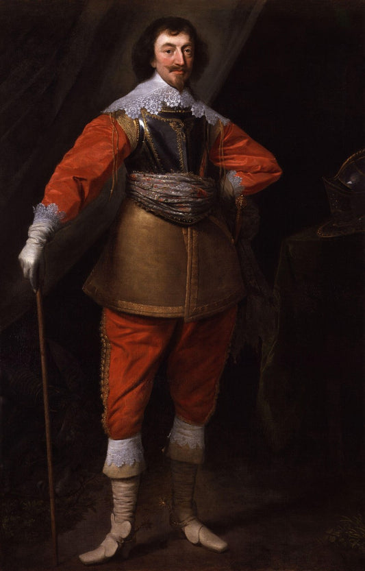 Robert Rich, 2nd Earl of Warwick, vintage artwork by Workshop of Daniël Mijtens, 12x8" (A4) Poster