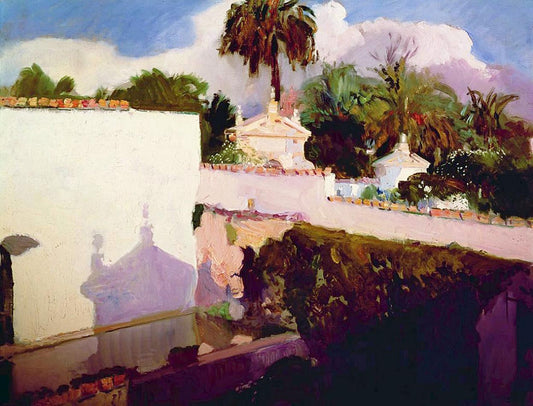The Alcazar, vintage artwork by Joaquin Sorolla y Bastida, 12x8" (A4) Poster
