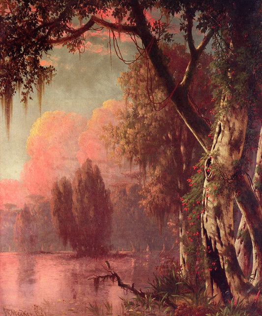 Near the Atchafalaya, vintage artwork by Joseph Rusling Meeker, 12x8" (A4) Poster