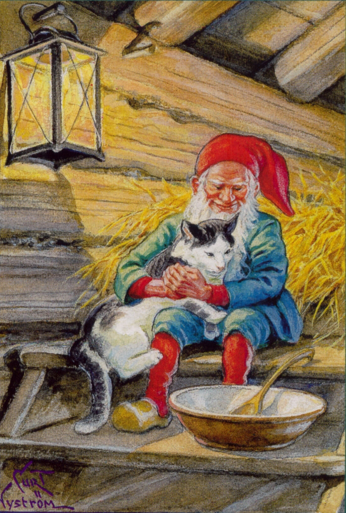 Brownie with a Cat by Jenny Nystrom,A3(16x12")Poster
