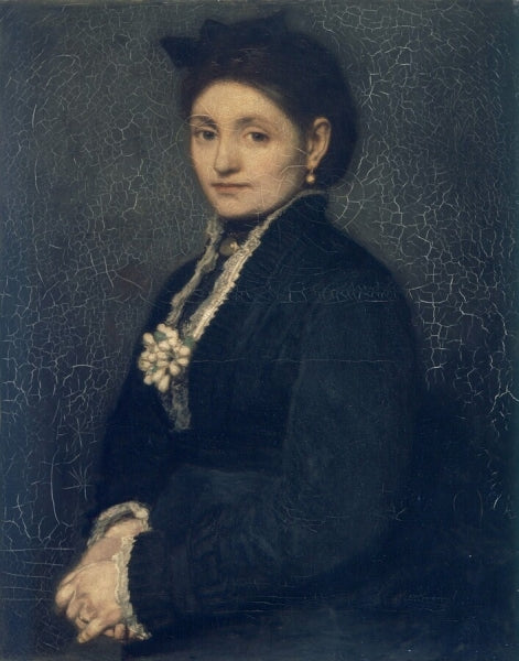 Portrait of Mrs. Hendrika Troussard, nee Maris (sister of the painter), vintage artwork by Matthijs Maris, 12x8" (A4) Poster