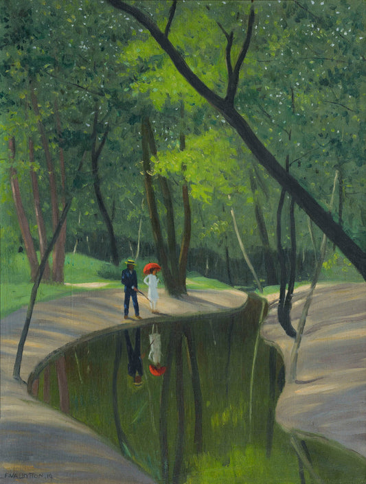 Forest of Boulogne, vintage artwork by Felix Vallotton, 12x8" (A4) Poster
