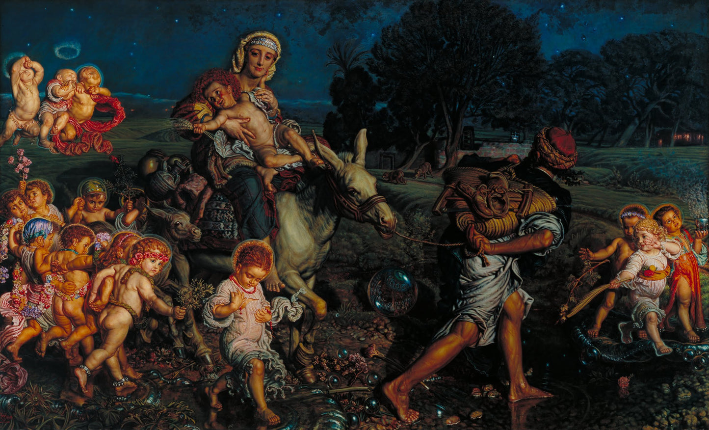 The Triumph of the Innocents, vintage artwork by William Holman Hunt, 12x8" (A4) Poster