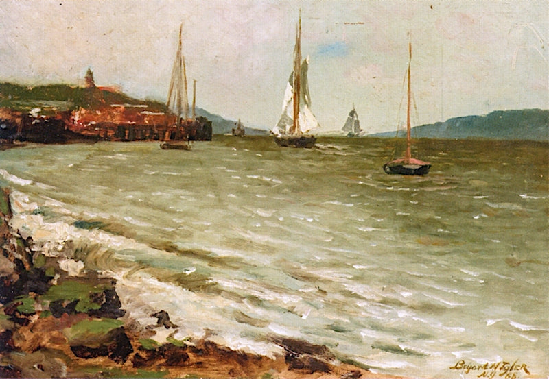 Boats on the Hudson by Bayard Henry Tyler,A3(16x12")Poster
