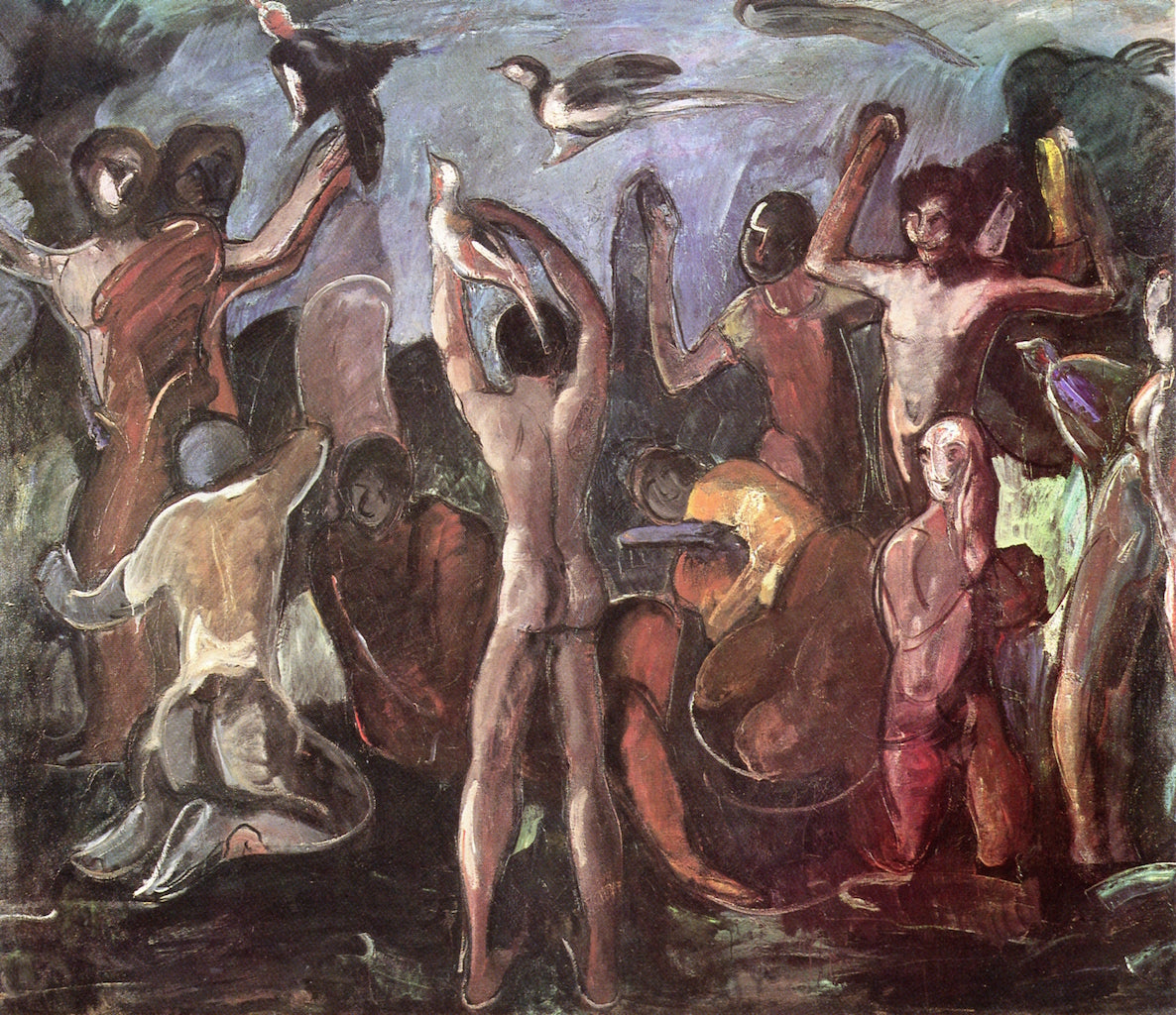 The Sacrifice. People in Search of Omens (The First Humans, Opus I), vintage artwork by Jens Adolf Jerichau, 12x8" (A4) Poster