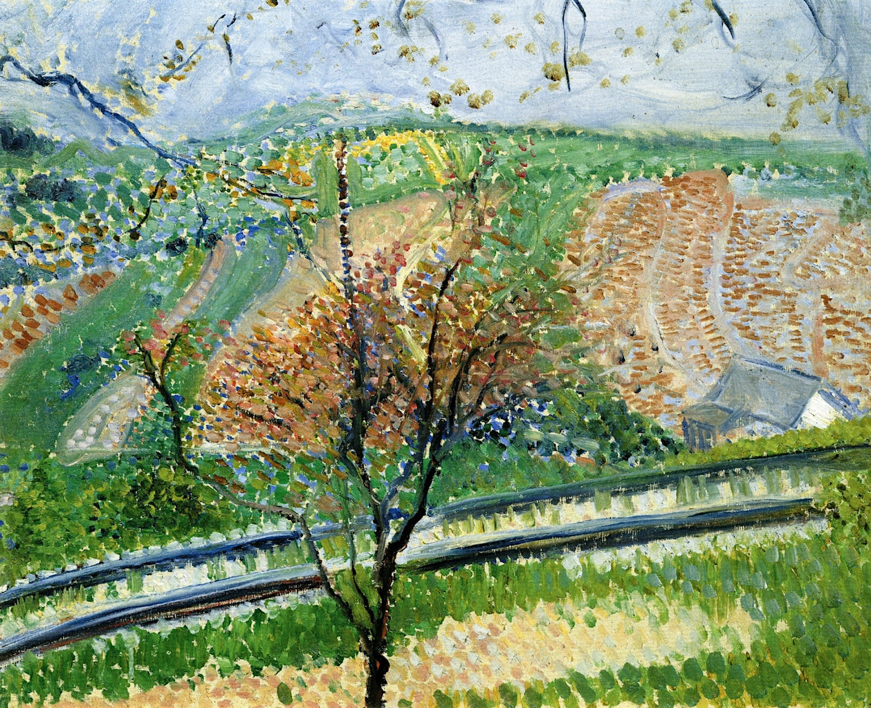 Cogwheel Railway to the Kahlenberg, vintage artwork by Richard Gerstl, 12x8" (A4) Poster