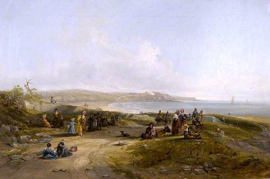 Cullercoats from Tynemouth, vintage artwork by John Wilson Carmichael, A3 (16x12") Poster Print