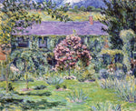 Monet's House in Giverny, vintage artwork by Blanche Hoschede-Monet, 12x8" (A4) Poster