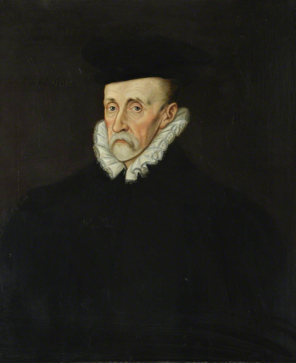 Sir Walter Mildmay (c.1522–1589), vintage artwork by Paulus van Somer I, 12x8" (A4) Poster