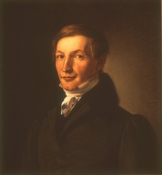 Portrait of Peter Joseph Lenne, vintage artwork by Carl Joseph Begas, A3 (16x12") Poster Print