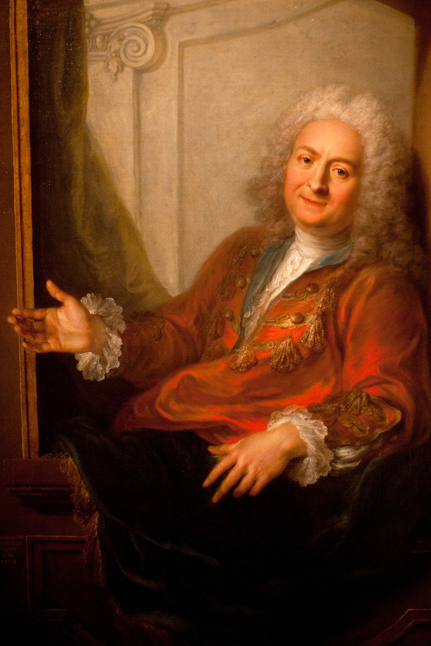 Portrait of Monsieur Dupille, vintage artwork by Charles-Antoine Coypel IV, 12x8" (A4) Poster