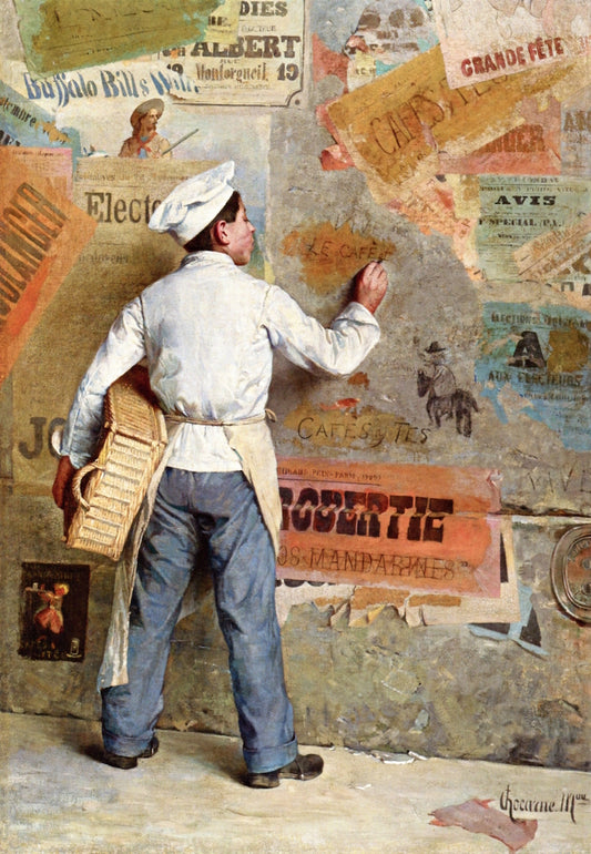 The Baker Boy, vintage artwork by Paul-Charles Chocarne-Moreau, 12x8" (A4) Poster