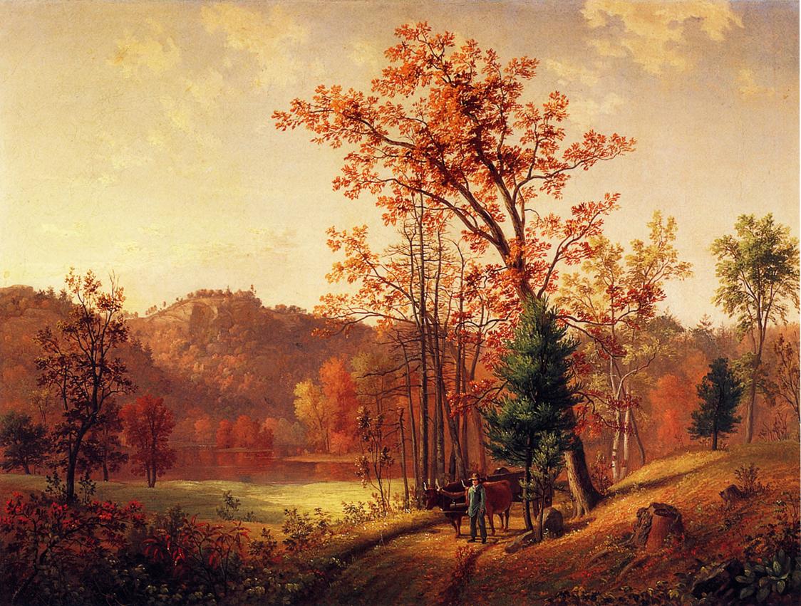 New England Autumn, vintage artwork by Samuel Lancaster Gerry, A3 (16x12") Poster Print