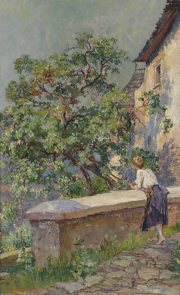 In the Wachau, vintage artwork by Hugo Charlemont, 12x8" (A4) Poster