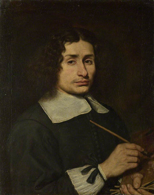 Portrait of an Unidentified Painter, vintage artwork by Italian School 17th Century - Unknown, 12x8" (A4) Poster