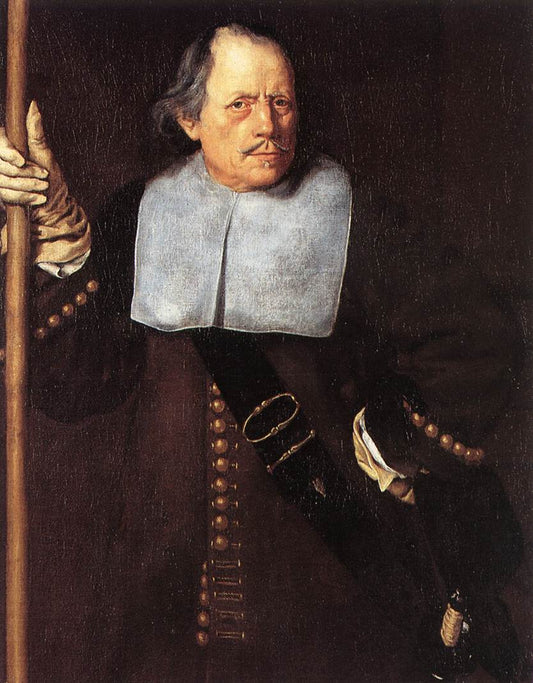 Portrait of Fovin de Hasque, vintage artwork by Jacob van Oost the Elder, 12x8" (A4) Poster