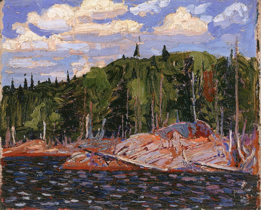 Lakeside, Spring, Algonquin Park, vintage artwork by Tom Thomson, 12x8" (A4) Poster