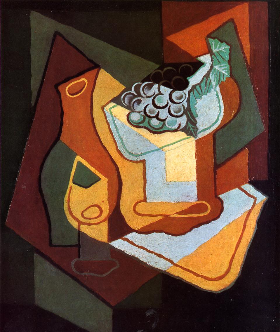 The Bunch of Grapes by Juan Gris,16x12(A3) Poster
