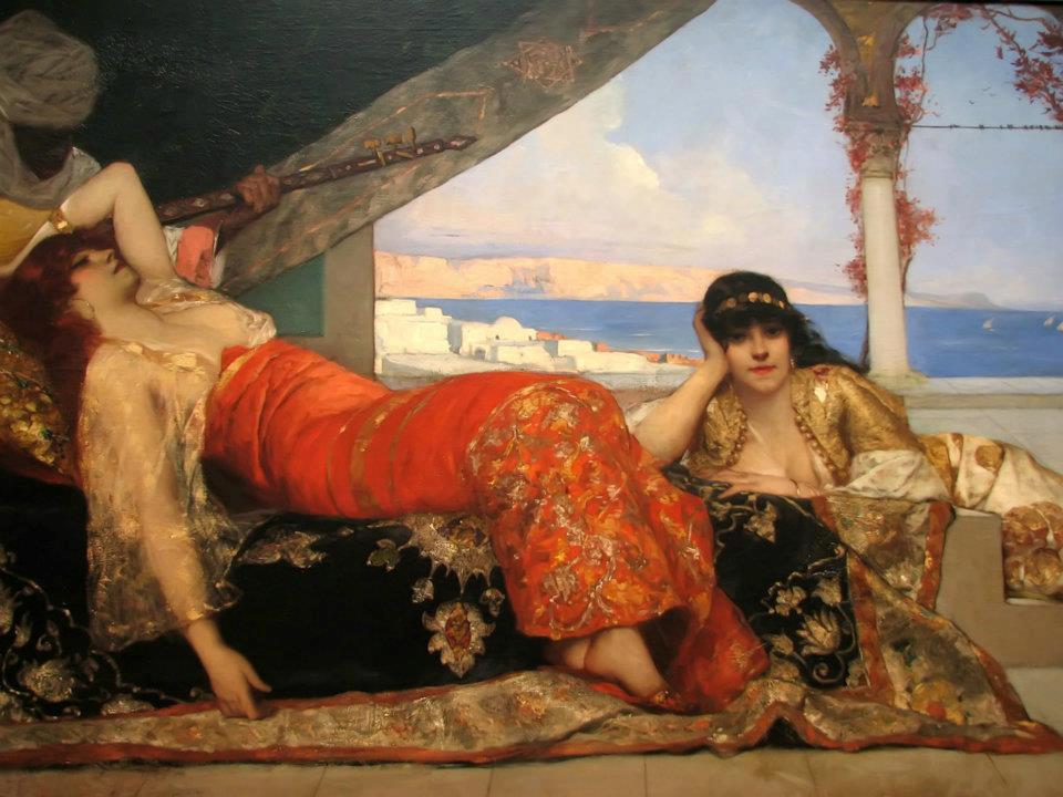 Favorite of the Emir, vintage artwork by Benjamin Constant, 12x8" (A4) Poster