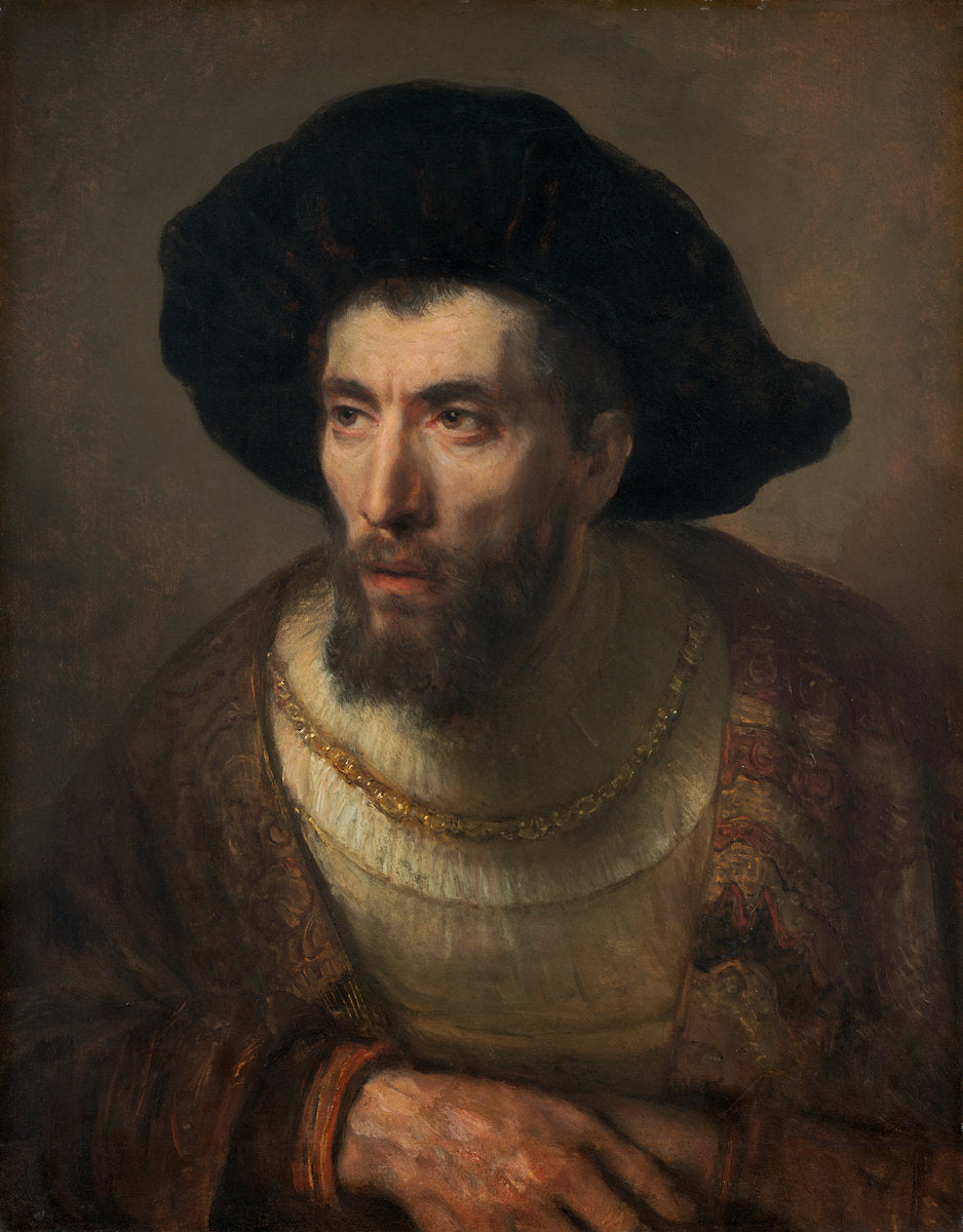 A philosopher, vintage artwork by Dutch School 17th Century - Unknown, 12x8" (A4) Poster