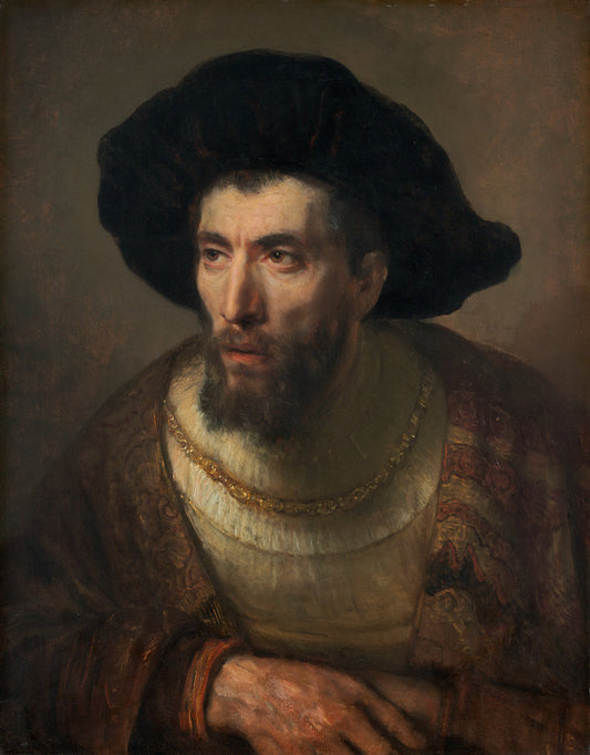A philosopher, vintage artwork by Dutch School 17th Century - Unknown, 12x8" (A4) Poster