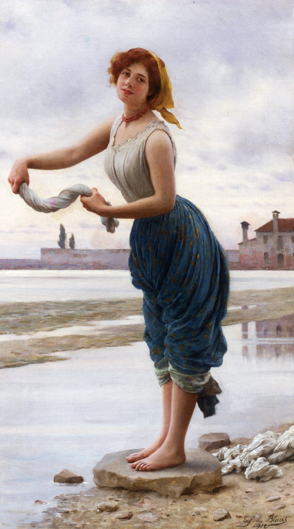 The Lavender, vintage artwork by Eugene von Blaas, 12x8" (A4) Poster