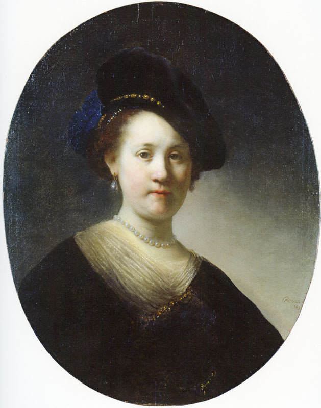 Bust of a Young Woman in a Cap, vintage artwork by Dutch School 17th Century - Unknown, 12x8" (A4) Poster
