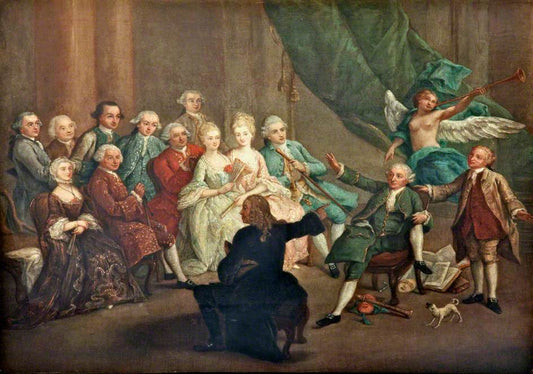 A Poet Declaiming His Verses, vintage artwork by Pietro Longhi, 12x8" (A4) Poster