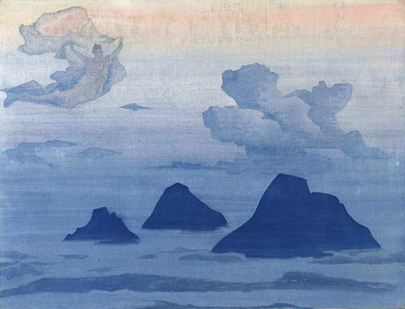 Higher than Mountains, vintage artwork by Nicholas Roerich, 12x8" (A4) Poster