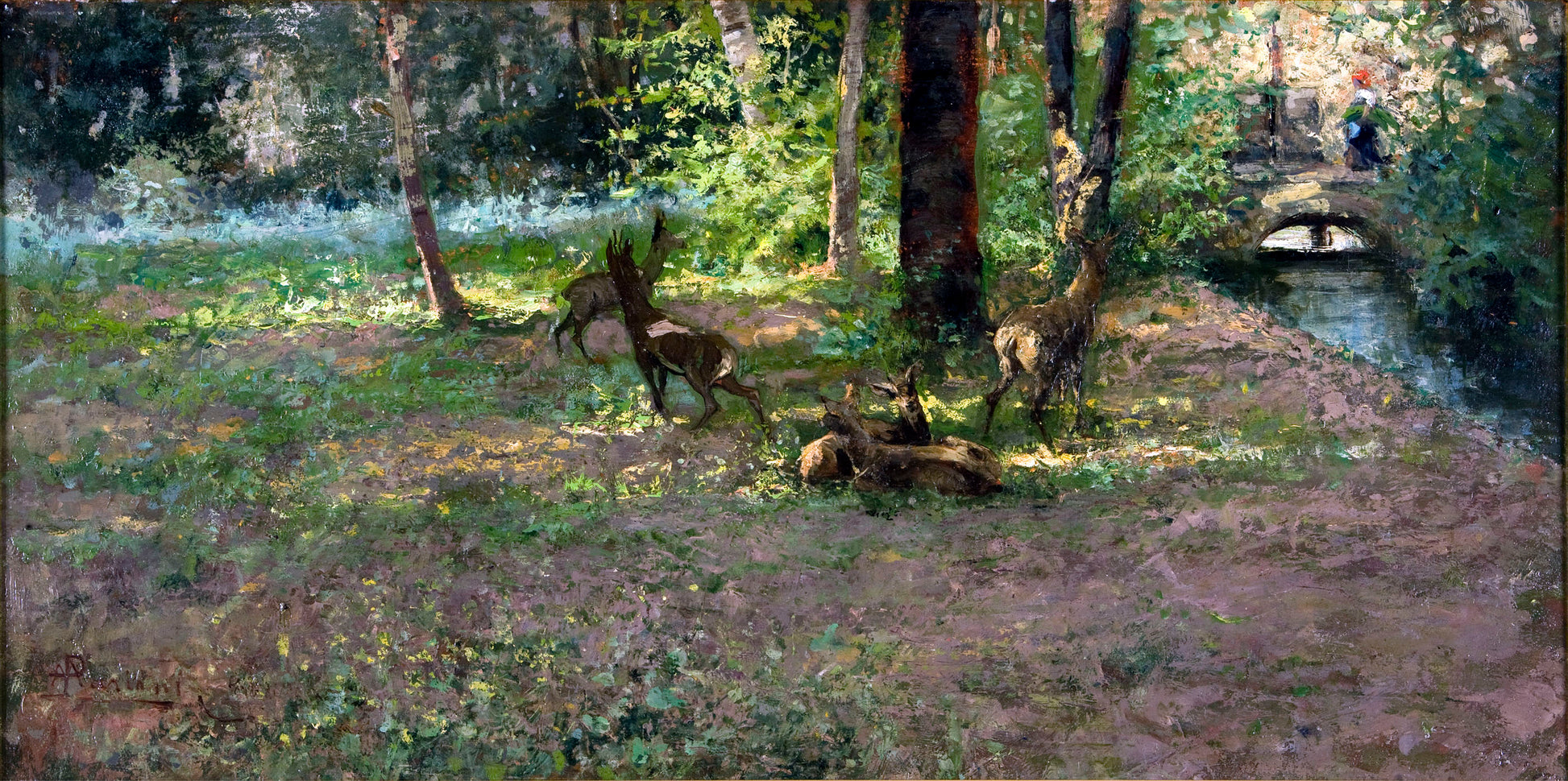 Park in Monza by Pompeo Mariani,A3(16x12")Poster